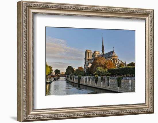 Morning light on Cathedral Notre Dame and the Seine River, Paris, France.-Darrell Gulin-Framed Photographic Print