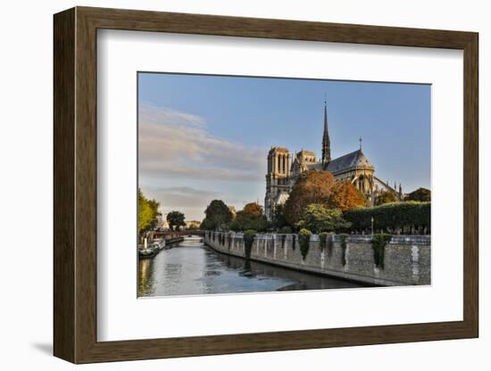 Morning light on Cathedral Notre Dame and the Seine River, Paris, France.-Darrell Gulin-Framed Photographic Print