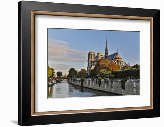 Morning light on Cathedral Notre Dame and the Seine River, Paris, France.-Darrell Gulin-Framed Photographic Print