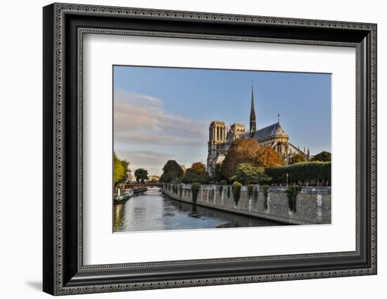Morning light on Cathedral Notre Dame and the Seine River, Paris, France.-Darrell Gulin-Framed Photographic Print