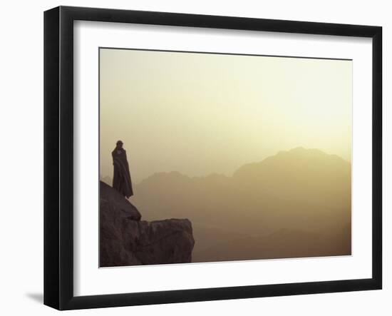 Morning Light on Moses' Mountain Pilgrim, Egypt-Michele Molinari-Framed Photographic Print