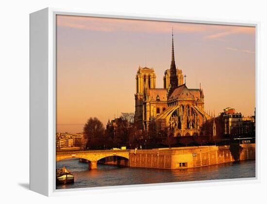 Morning Light on Notre Dame, Paris, France-Walter Bibikow-Framed Premier Image Canvas