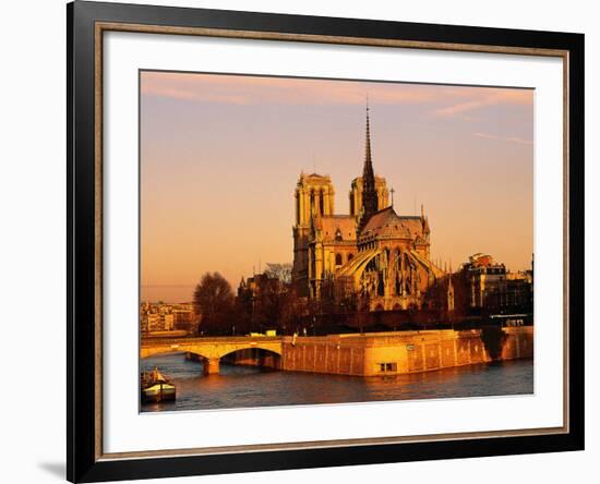 Morning Light on Notre Dame, Paris, France-Walter Bibikow-Framed Photographic Print