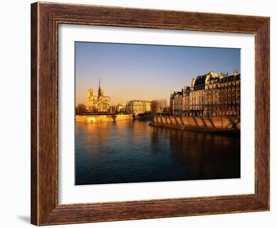 Morning Light on Notre Dame, Paris, France-Walter Bibikow-Framed Photographic Print