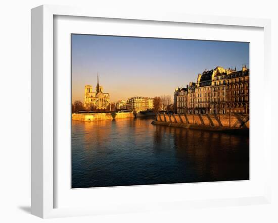 Morning Light on Notre Dame, Paris, France-Walter Bibikow-Framed Photographic Print