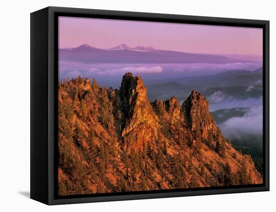 Morning Light on Paulina Peak-Steve Terrill-Framed Premier Image Canvas