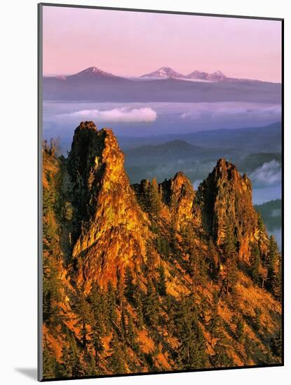 Morning Light on Paulina Peak-Steve Terrill-Mounted Photographic Print