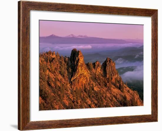 Morning Light on Paulina Peak-Steve Terrill-Framed Photographic Print