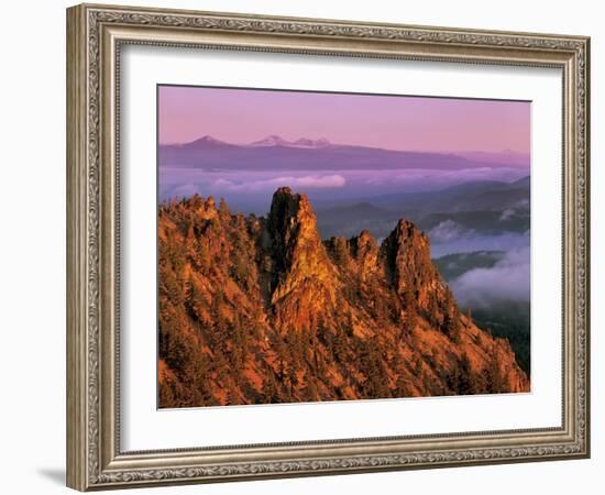 Morning Light on Paulina Peak-Steve Terrill-Framed Photographic Print