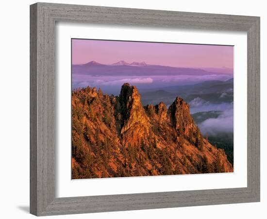 Morning Light on Paulina Peak-Steve Terrill-Framed Photographic Print