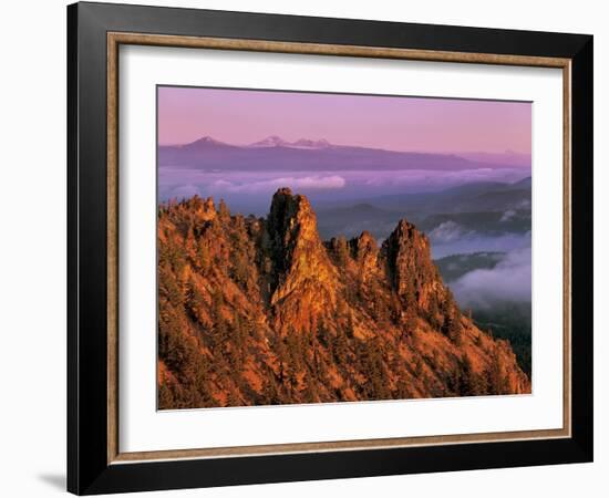 Morning Light on Paulina Peak-Steve Terrill-Framed Photographic Print