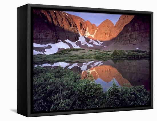 Morning Light on Quartzite Cliffs of Red Castle Peak, High Uintas Wilderness, Utah, Usa-Scott T. Smith-Framed Premier Image Canvas