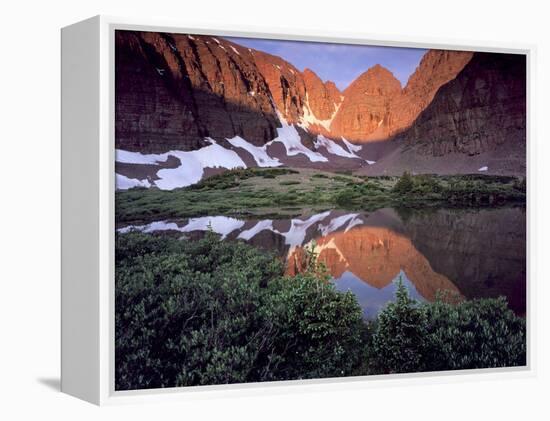 Morning Light on Quartzite Cliffs of Red Castle Peak, High Uintas Wilderness, Utah, Usa-Scott T. Smith-Framed Premier Image Canvas