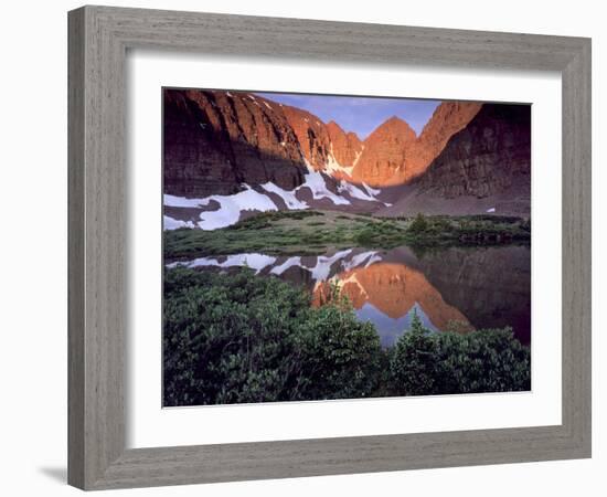 Morning Light on Quartzite Cliffs of Red Castle Peak, High Uintas Wilderness, Utah, Usa-Scott T. Smith-Framed Photographic Print