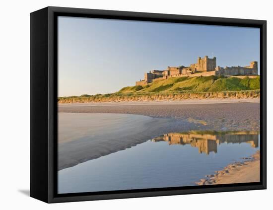 Morning Light on the Beach at Bamburgh Castle, Northumberland, England, United Kingdom, Europe-James Emmerson-Framed Premier Image Canvas
