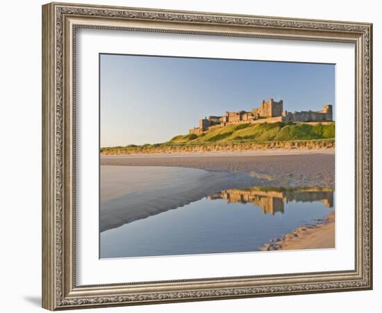 Morning Light on the Beach at Bamburgh Castle, Northumberland, England, United Kingdom, Europe-James Emmerson-Framed Photographic Print