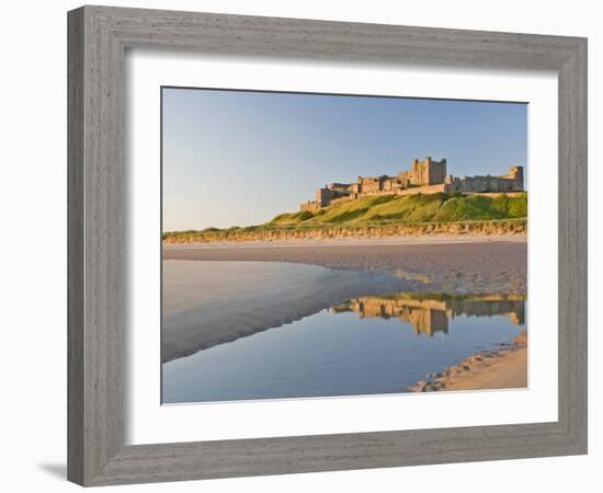 Morning Light on the Beach at Bamburgh Castle, Northumberland, England, United Kingdom, Europe-James Emmerson-Framed Photographic Print