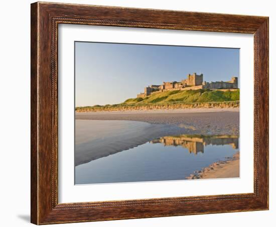 Morning Light on the Beach at Bamburgh Castle, Northumberland, England, United Kingdom, Europe-James Emmerson-Framed Photographic Print