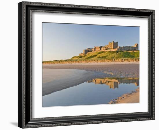 Morning Light on the Beach at Bamburgh Castle, Northumberland, England, United Kingdom, Europe-James Emmerson-Framed Photographic Print