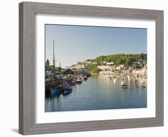 Morning Light on the River Looe at Looe in Cornwall, England, United Kingdom, Europe-David Clapp-Framed Photographic Print