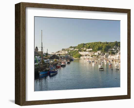 Morning Light on the River Looe at Looe in Cornwall, England, United Kingdom, Europe-David Clapp-Framed Photographic Print