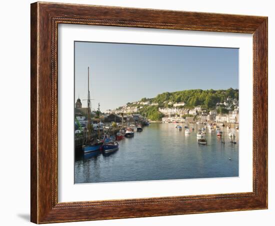 Morning Light on the River Looe at Looe in Cornwall, England, United Kingdom, Europe-David Clapp-Framed Photographic Print