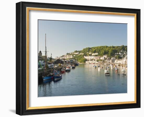 Morning Light on the River Looe at Looe in Cornwall, England, United Kingdom, Europe-David Clapp-Framed Photographic Print