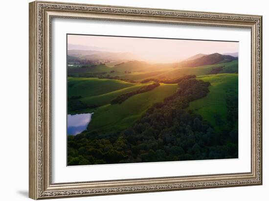 Morning Light & Spring Hills Country View Northern California Petaluma-Vincent James-Framed Photographic Print