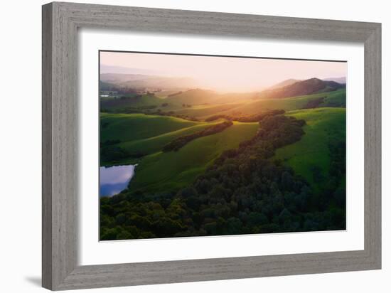 Morning Light & Spring Hills Country View Northern California Petaluma-Vincent James-Framed Photographic Print