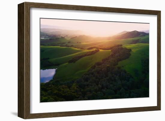 Morning Light & Spring Hills Country View Northern California Petaluma-Vincent James-Framed Photographic Print