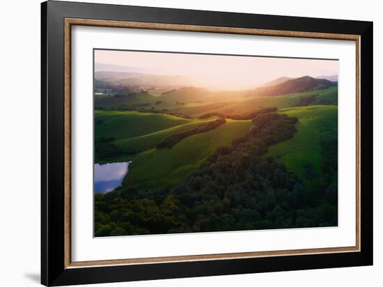 Morning Light & Spring Hills Country View Northern California Petaluma-Vincent James-Framed Photographic Print