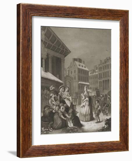 Morning - London streets-William Hogarth-Framed Giclee Print