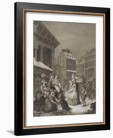 Morning - London streets-William Hogarth-Framed Giclee Print