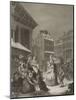 Morning - London streets-William Hogarth-Mounted Giclee Print