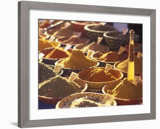 Morning Market Scene in Old Town Nice, France-Connie Ricca-Framed Photographic Print