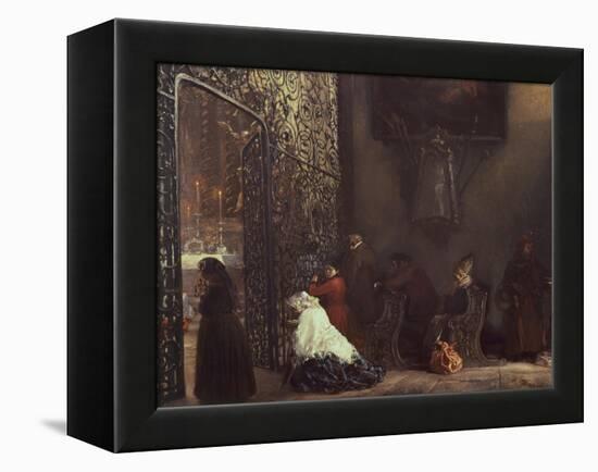 Morning Mass-Adolph Menzel-Framed Premier Image Canvas