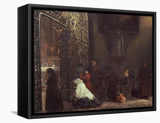 Morning Mass-Adolph Menzel-Framed Premier Image Canvas