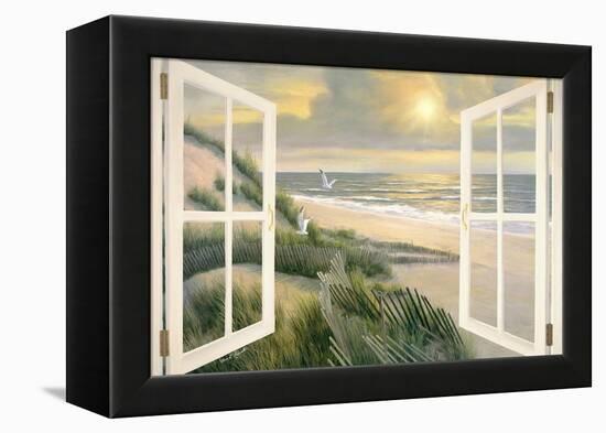 Morning Meditation with Windows-Diane Romanello-Framed Stretched Canvas