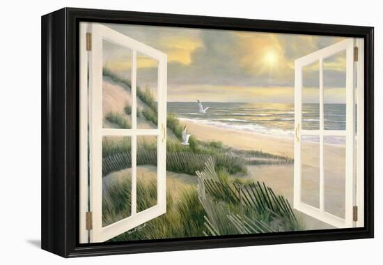 Morning Meditation with Windows-Diane Romanello-Framed Stretched Canvas