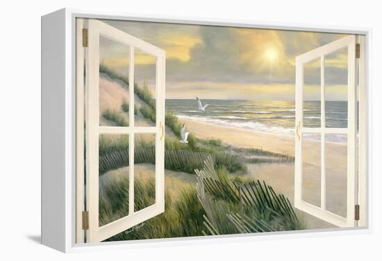 Morning Meditation with Windows-Diane Romanello-Framed Stretched Canvas