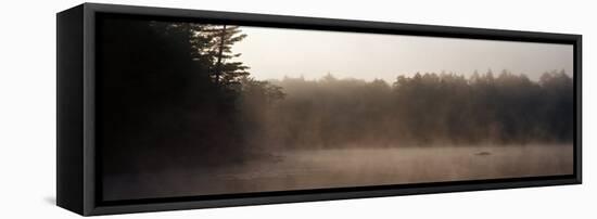 Morning Mist Adirondack State Park Old Forge Ny, USA-null-Framed Premier Image Canvas