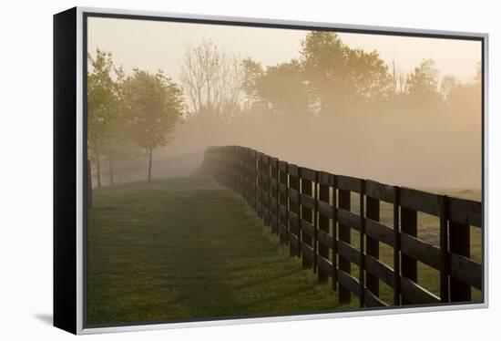 Morning Mist & Fence, Kentucky 08-Monte Nagler-Framed Premier Image Canvas