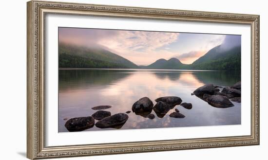 Morning Mist on Jordan Pond, Acadia National Park, Maine, USA-null-Framed Photographic Print