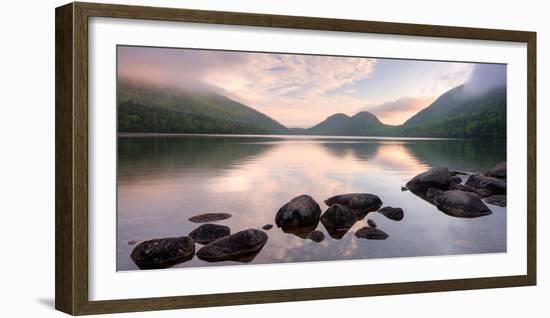 Morning Mist on Jordan Pond, Acadia National Park, Maine, USA-null-Framed Photographic Print