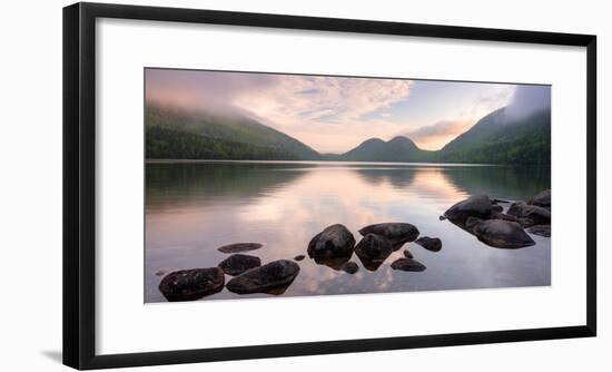 Morning Mist on Jordan Pond, Acadia National Park, Maine, USA-null-Framed Photographic Print
