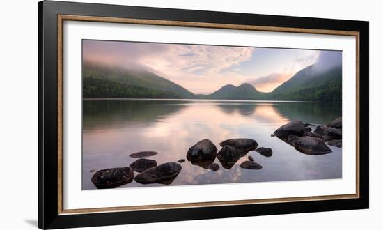 Morning Mist on Jordan Pond, Acadia National Park, Maine, USA-null-Framed Photographic Print