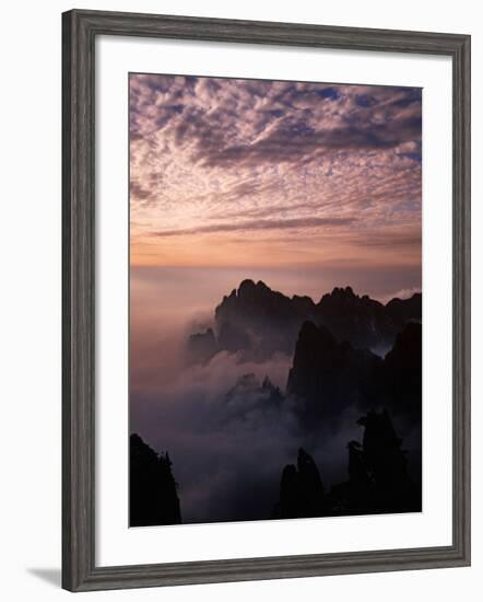 Morning Mist on Mt. Huangshan (Yellow Mountain), China-Keren Su-Framed Photographic Print