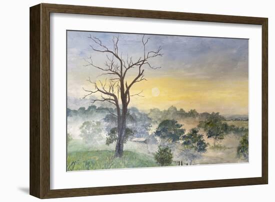 Morning Mist Rising, 2022 (Acrylic on Canvas)-Margaret Coxall-Framed Giclee Print