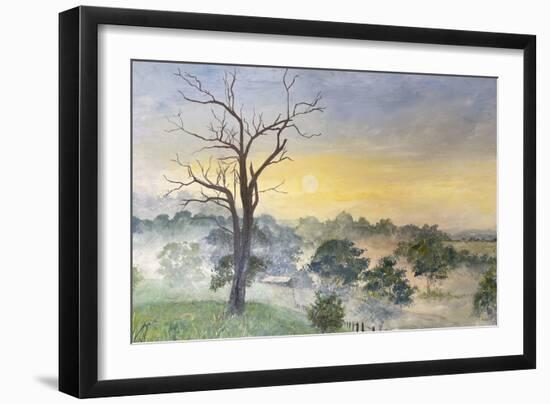 Morning Mist Rising, 2022 (Acrylic on Canvas)-Margaret Coxall-Framed Giclee Print