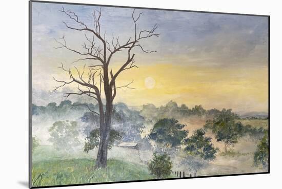 Morning Mist Rising, 2022 (Acrylic on Canvas)-Margaret Coxall-Mounted Giclee Print